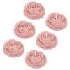 6 bougies en forme de camélia - 5,8 x 2,4 cm - Couleur au choix