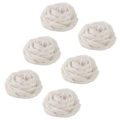6 bougies en forme de camélia - 5,8 x 2,4 cm - Couleur au choix
