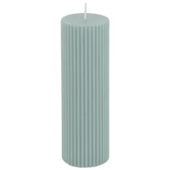 2 bougies flambeau cannelées - 2,2 x 25 cm - Couleur au choix