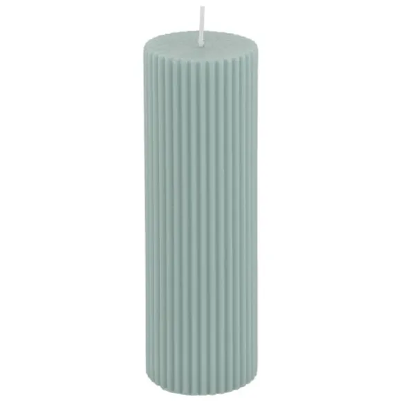 2 bougies flambeau cannelées - 2,2 x 25 cm - Couleur au choix
