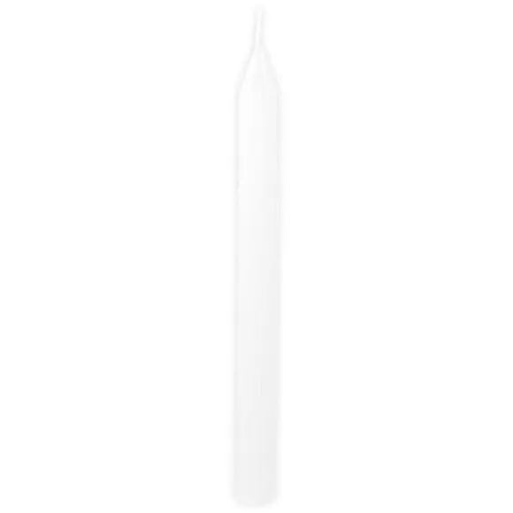 2 bougies flambeau cannelées - 2,2 x 25 cm - Couleur au choix