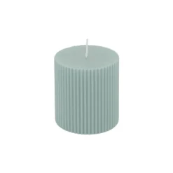 2 bougies flambeau cannelées - 2,2 x 25 cm - Couleur au choix