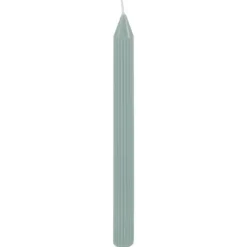 2 bougies flambeau cannelées - 2,2 x 25 cm - Couleur au choix