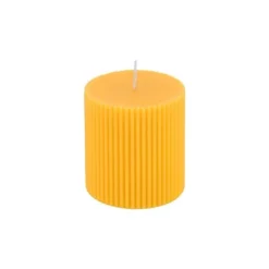 2 bougies flambeau cannelées - 2,2 x 25 cm - Couleur au choix