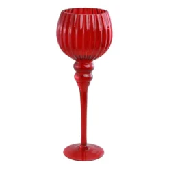 2 bougies flambeau cannelées - 2,2 x 25 cm - Couleur au choix