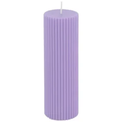 2 bougies flambeau cannelées - 2,2 x 25 cm - Couleur au choix