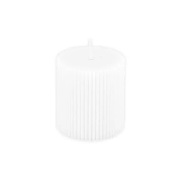 2 bougies flambeau cannelées - 2,2 x 25 cm - Couleur au choix