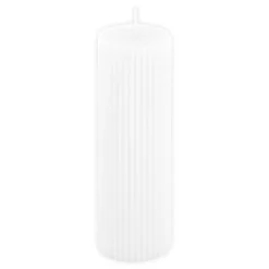 2 bougies flambeau cannelées - 2,2 x 25 cm - Couleur au choix