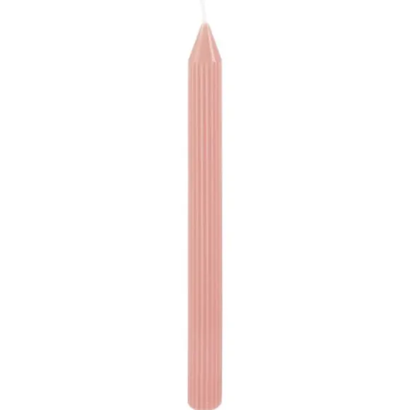 2 bougies flambeau rustiques - 2,5 x 25 cm - Couleur au choix