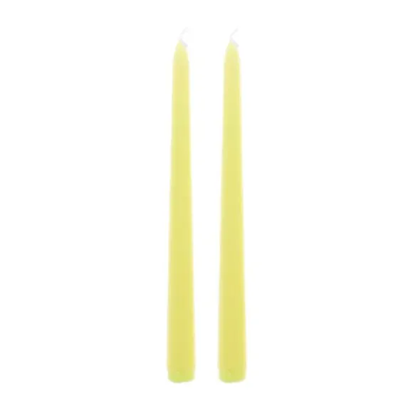 2 bougies flambeau - 2,2 x 25 cm - Couleur au choix