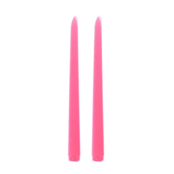 2 bougies flambeau - 2,2 x 25 cm - Couleur au choix