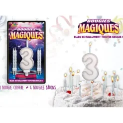 Bougies magiques – Chiffre 3