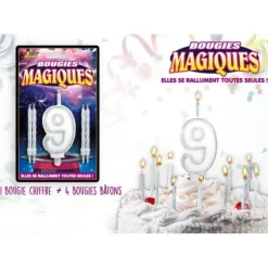 Bougies magiques – Chiffre 9