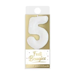 10 bougies à paillettes argentées - Couleur au choix