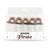 5 bougies sur pics - 8 cm - Collection Pirate