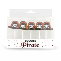 5 bougies sur pics - 8 cm - Collection Pirate