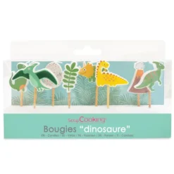8 bougies sur pics - Dinosaure