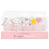 8 bougies sur pics - Licorne