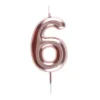 Bougie sur pique Rose Gold - 9 cm - Chiffre au Choix