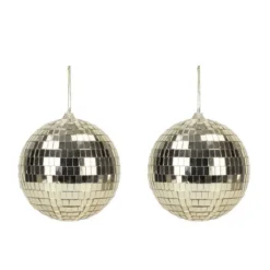 2 boules à facettes pour disco - Diamètre 10 cm - Couleur au choix