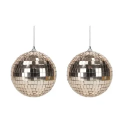 2 boules à facettes pour disco - Diamètre 10 cm - Couleur au choix
