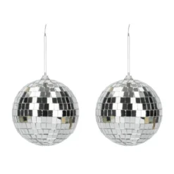 2 boules à facettes pour disco - Diamètre 10 cm - Couleur au choix
