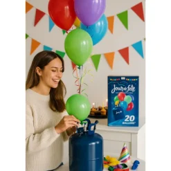 Bouteille hélium pour gonflage de 20 ballons - Jour de Fête - 0,17 m³