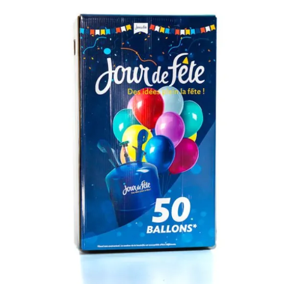 Bouteille hélium pour gonflage de 50 ballons - Jour de Fête - 0,40 m³
