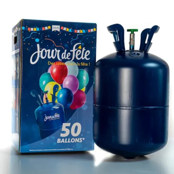 Bouteille hélium pour gonflage de 50 ballons - Jour de Fête - 0,40 m³