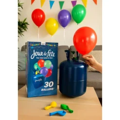 Bouteille hélium pour gonflage de 30 ballons - Jour de Fête - 0,25 m³