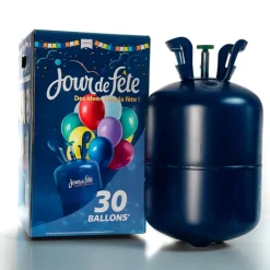 Bouteille hélium pour gonflage de 30 ballons - Jour de Fête - 0,25 m³