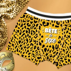 Boxer humoristique "Bête de sexe" - Collection Boys Club - Taille au choix