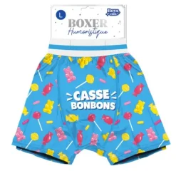 Boxer humoristique "Casse bonbons" - Collection Boys Club - Taille au choix