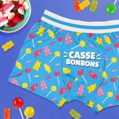 Boxer humoristique "Casse bonbons" - Collection Boys Club - Taille au choix