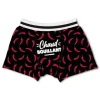 Boxer humoristique "Chaud bouillant" - Collection Boys Club - Taille au choix