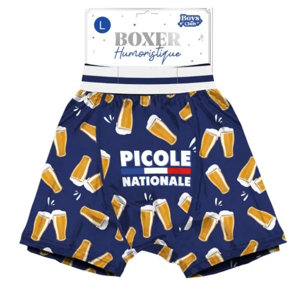 Boxer humoristique "Chaud bouillant" - Collection Boys Club - Taille au choix