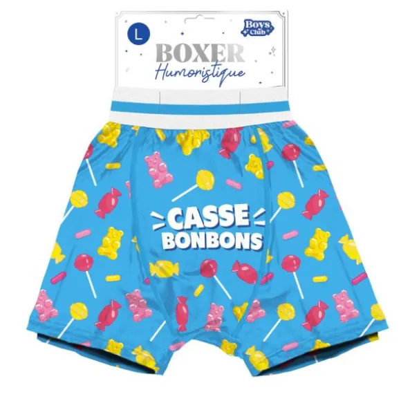 Boxer humoristique "Chaud bouillant" - Collection Boys Club - Taille au choix