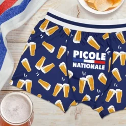 Boxer humoristique "Picole Nationale" - Collection Boys Club - Taille au choix