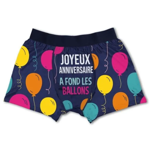 Boxer humoristique pour homme - Joyeux Anniversaire - Taille au choix