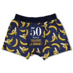 Boxer humoristique pour homme - 50 ans - Taille au choix