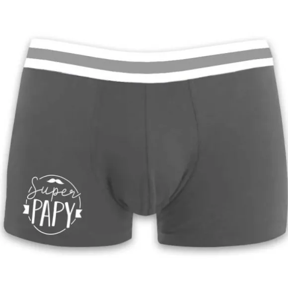 Boxer pour homme " Super Papy " - Taille au Choix