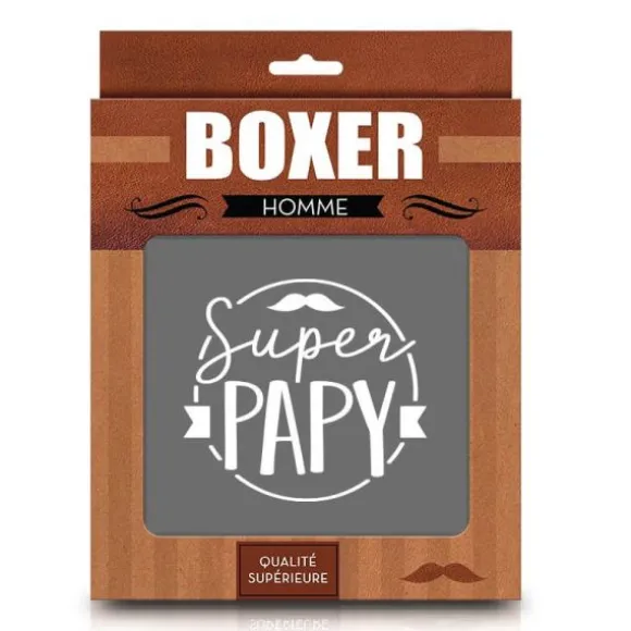 Boxer pour homme " Super Papy " - Taille au Choix