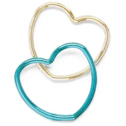 12 Bracelets Cœurs Métallisés