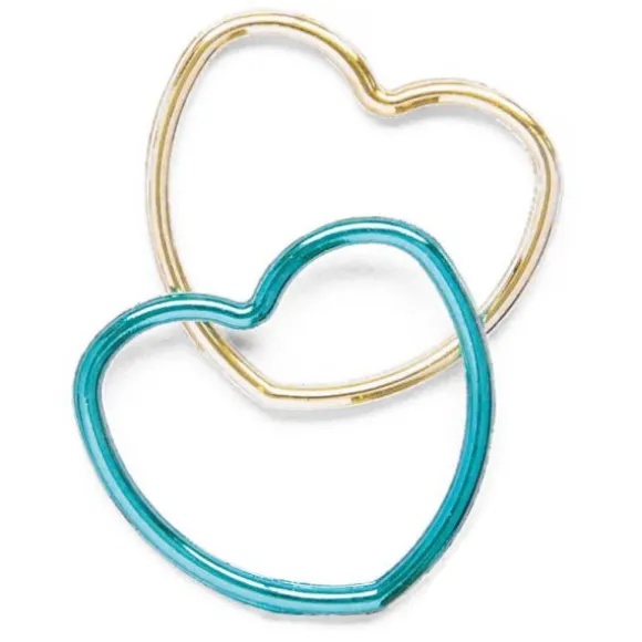 12 Bracelets Cœurs Métallisés