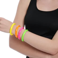 4 bracelets fluo assortis