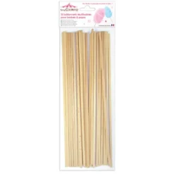 25 bâtonnets réutilisables pour barbes à papa - 28 cm