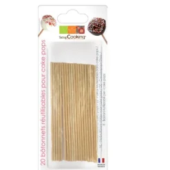 20 bâtonnets réutilisables pour cake pops - 11 cm