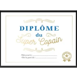 Cadre Diplôme Super Copain