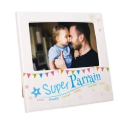Cadre Photo Super Parrain Blanc