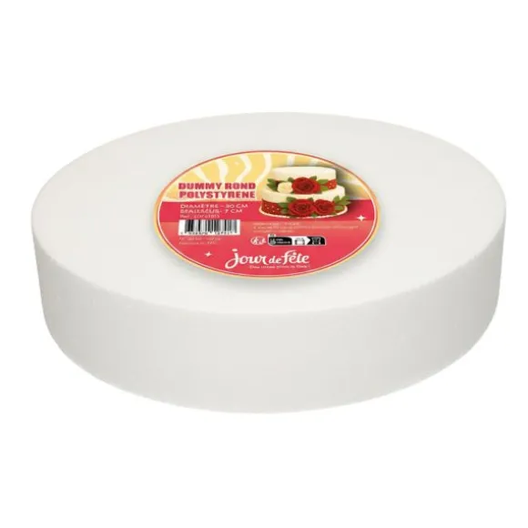 Cake Dummy rond en polystyrène - 30 x 7 cm